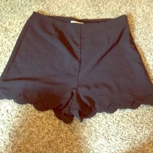 High waisted black shorts